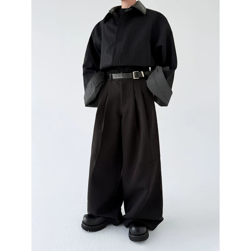 Relaxed Fit Wide Leg Casual Pants 2