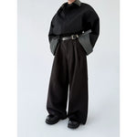 Relaxed Fit Wide Leg Casual Pants 4