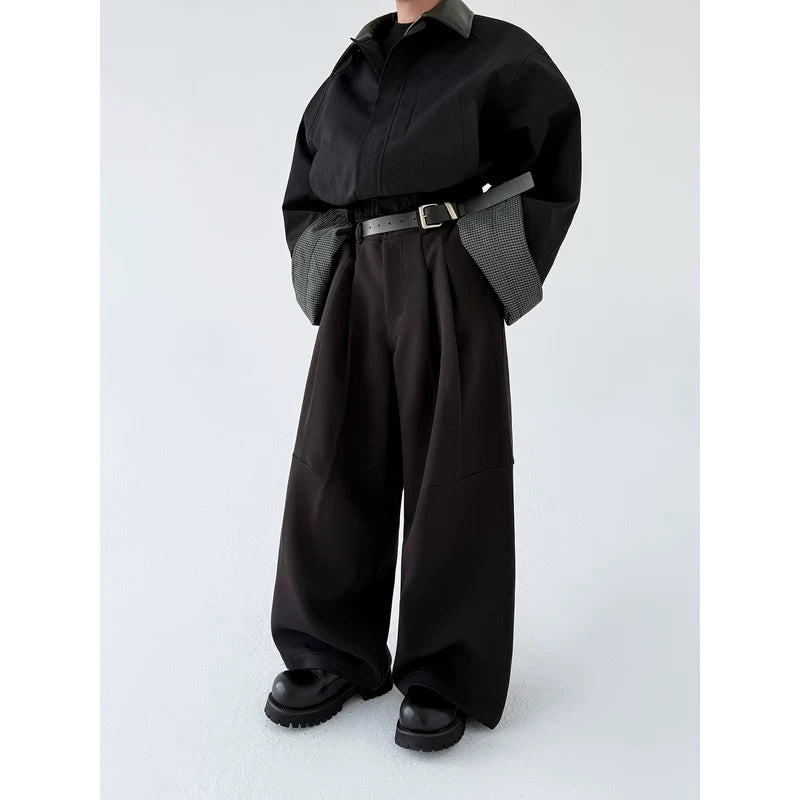 Relaxed Fit Wide Leg Casual Pants 4