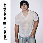 6231092818784,6231092818785,6231092818786, Relaxed Henley Sequined Knit T-Shirt