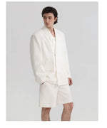 6057723672407,6057723672411,6057723672415, Relaxed Linen Jacket and Shorts Set