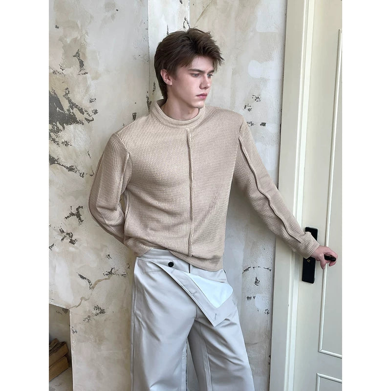 Relaxed Mock Neck Knit Sweater 5