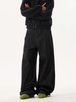 Relaxed Wide-Leg Denim Jeans Pants 2