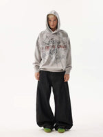 Relaxed Wide-Leg Denim Jeans Pants 4