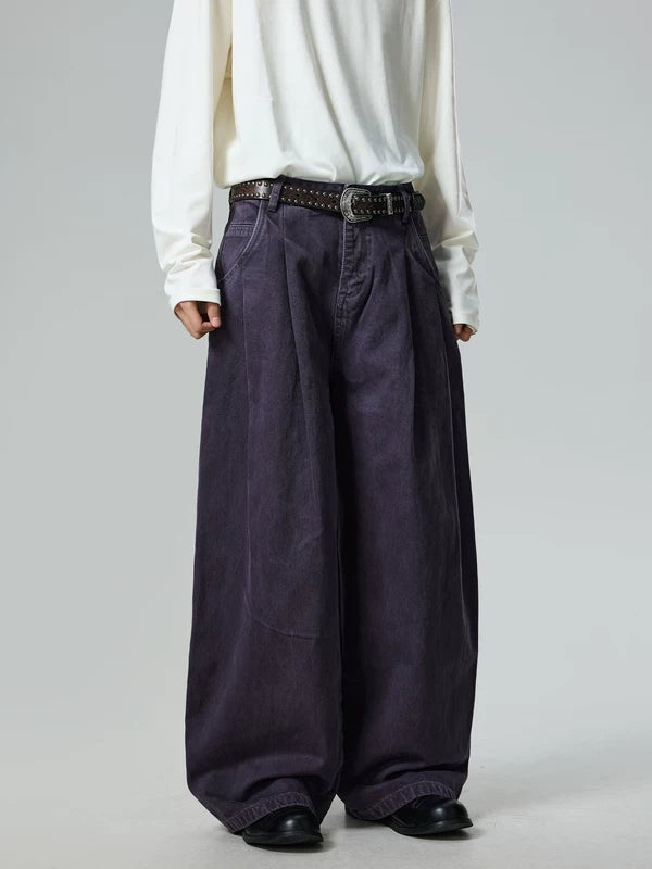 Relaxed Wide Leg Pleated Commuter Pants 2