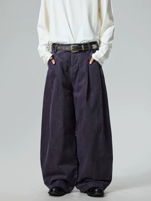 Relaxed Wide Leg Pleated Commuter Pants 4