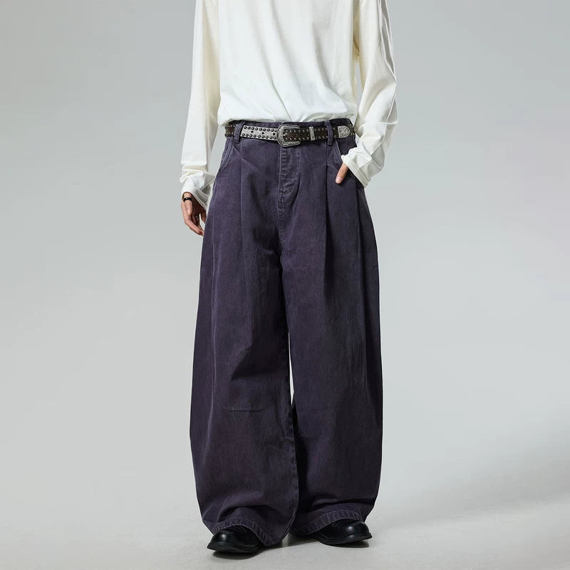 6155385651081,6155385651082,6155385651083,6155385651084, Relaxed Wide Leg Pleated Commuter Pants