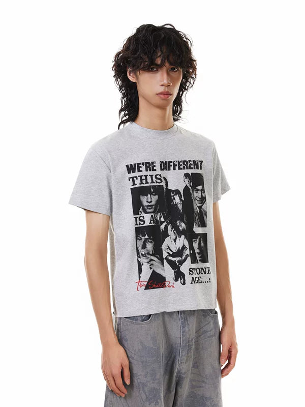 Retro Band Graphic Short Sleeve T-Shirt 1