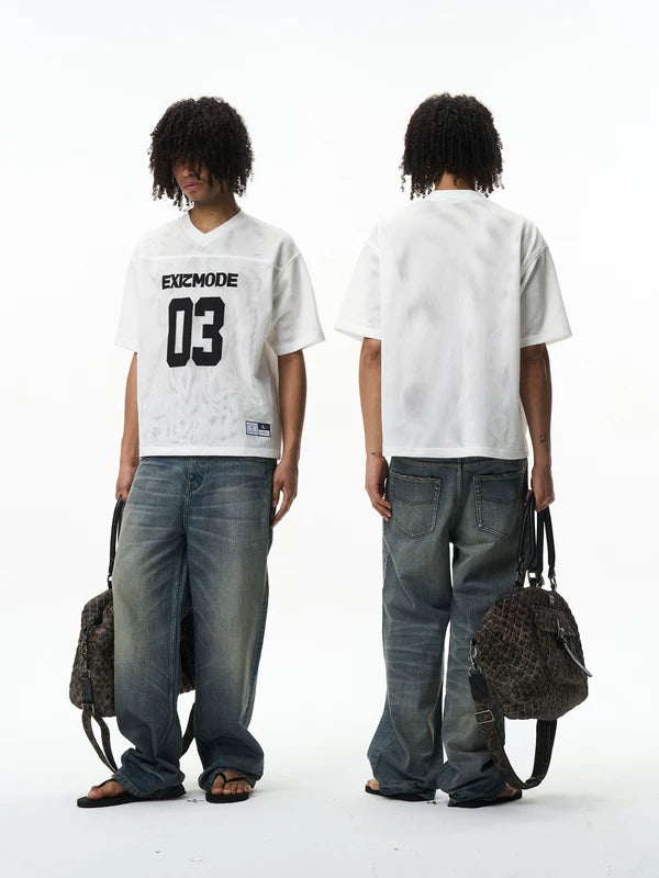 Retro Casual Loose Tennis Jersey 1
