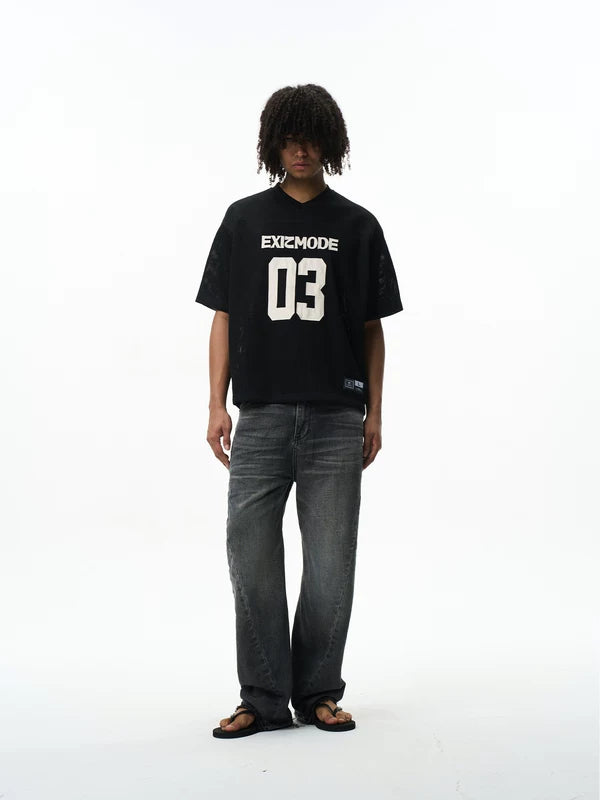 Retro Casual Loose Tennis Jersey 3