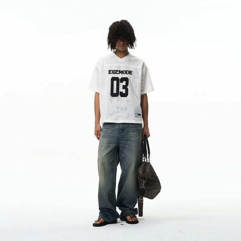 6087028664863,6087028664864,6087028664865,6087028664866, Retro Casual Loose Tennis Jersey