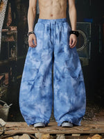 Retro Check Tie-Dye Wide-Leg Pants 1
