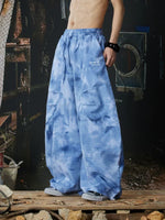 Retro Check Tie-Dye Wide-Leg Pants 2