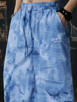 Retro Check Tie-Dye Wide-Leg Pants 3