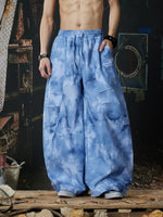 Retro Check Tie-Dye Wide-Leg Pants 5