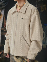 Retro Crochet Textured Collar Knit Jacket 5