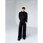 Retro Cropped Suit Jacket and Wide-Leg Pants 1