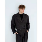 Retro Cropped Suit Jacket and Wide-Leg Pants 2