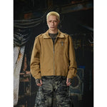 6197727043344,6197727043346,6197727043348, Retro Cross Patchwork Zip Work Jacket