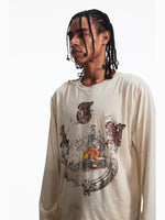 Retro Distressed Graphic Long Sleeve T-Shirt 4