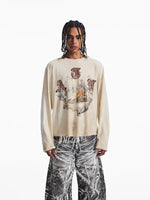 6102135879988,6102135879989,6102135879990, Retro Distressed Graphic Long Sleeve T-Shirt