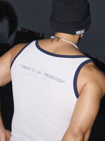 Retro Distressed Print Trim Tank Top 4