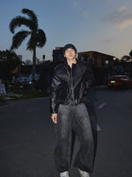 Retro Distressed Wide-Leg Denim Pants 2