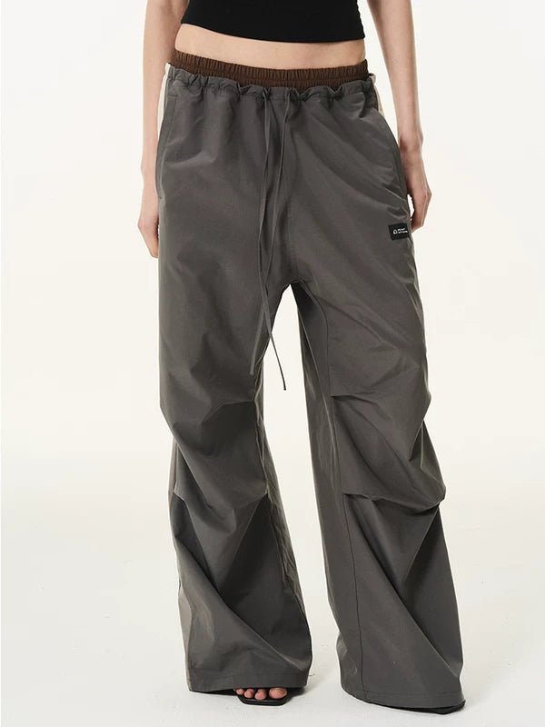 Retro Double-Waist Colorblock Cargo Track Pants 3