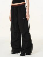 Retro Double-Waist Colorblock Cargo Track Pants 5