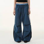 5760972052281,5760972052282,5760972052283,5760972052284, Retro Double-Waist Colorblock Cargo Track Pants