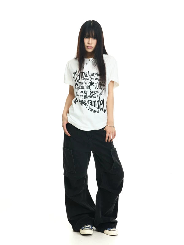 Retro Drawstring Cargo Pants with Pockets 4