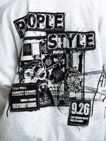 Retro Embroidered Cropped Hooded Sweatshirt 5
