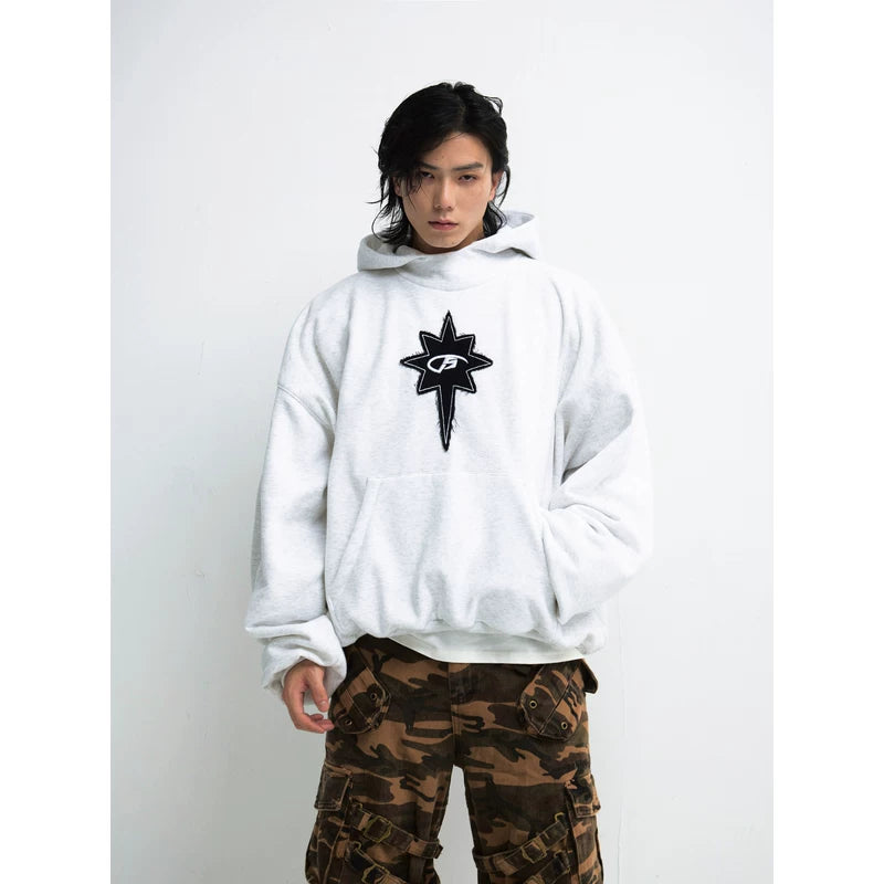 5585812609068,5585812609069,5585812609070, Retro Embroidered Cropped Hooded Sweatshirt
