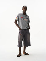 ,6024425124572,6024425124573,6024425124574,6024425124575, Retro Embroidered Short-Sleeve Polo Shirt