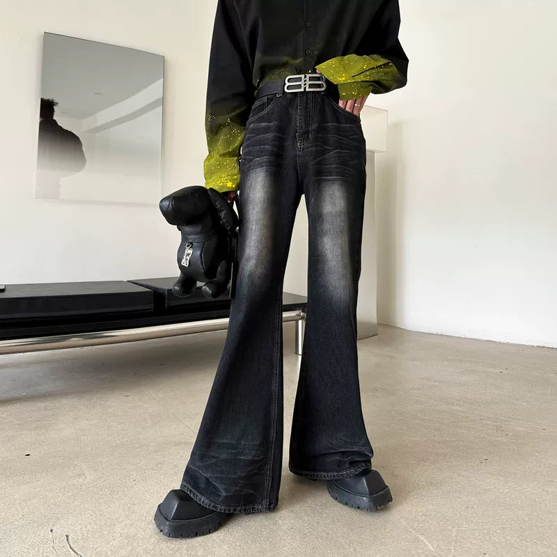 5127891154294,5127891154295,5127891154296,5127891154297, Retro Flared Denim Pants