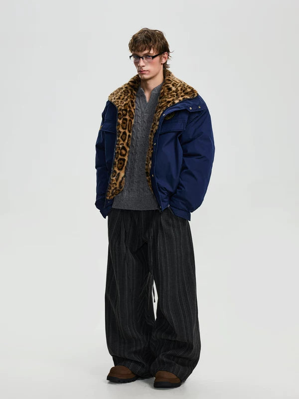Retro Fleece-Lined Stand Collar Workwear Jacket 4