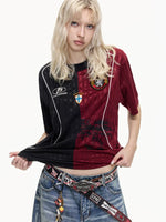 Retro Football Racing Crew Neck Jersey 2