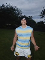 Retro Gradient Striped Knit Vest 1