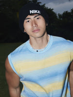 Retro Gradient Striped Knit Vest 3