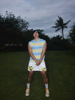 Retro Gradient Striped Knit Vest 4