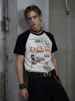 Retro Graffiti Print Short-Sleeve T-Shirt 1