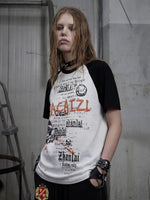 Retro Graffiti Print Short-Sleeve T-Shirt 2