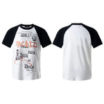 6260140007642,6260140007643,6260140007644, Retro Graffiti Print Short-Sleeve T-Shirt