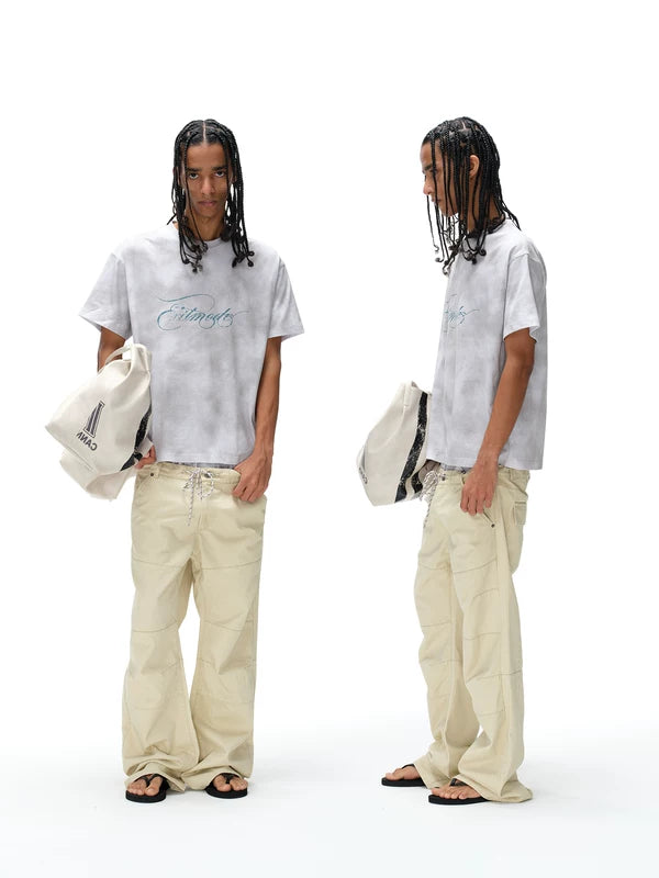 Retro Graphic Cotton Crew Neck T-Shirt 2