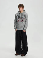 Retro Graphic Fleece-Lined Zip Hoodie 4
