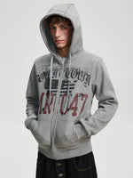 5976258689059,5976258689060,5976258689061,5976258689062, Retro Graphic Fleece-Lined Zip Hoodie