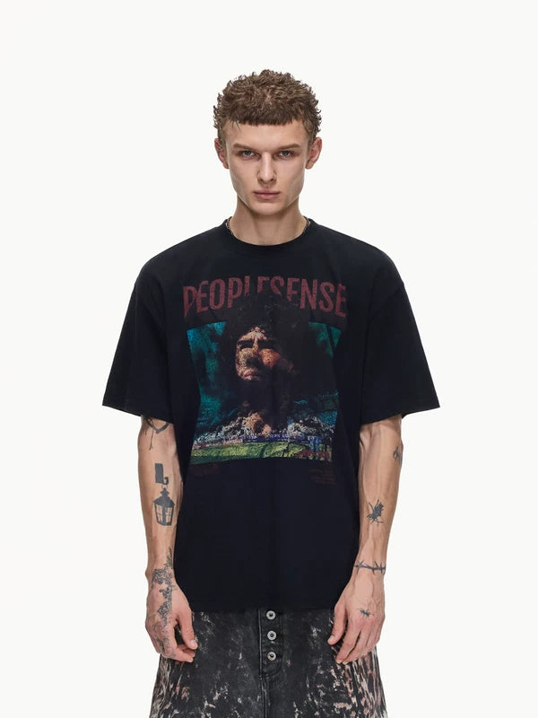 Retro Graphic Football Theme T-Shirt 1