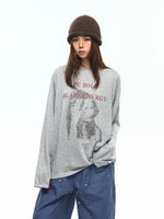 Retro Graphic Long-Sleeve T-Shirt Top 3