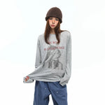 6023384896997,6023384896998,6023384896999,6023384897000, Retro Graphic Long-Sleeve T-Shirt Top