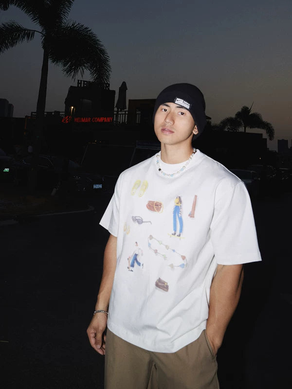 Retro Graphic Print Short-Sleeve T-Shirt 1
